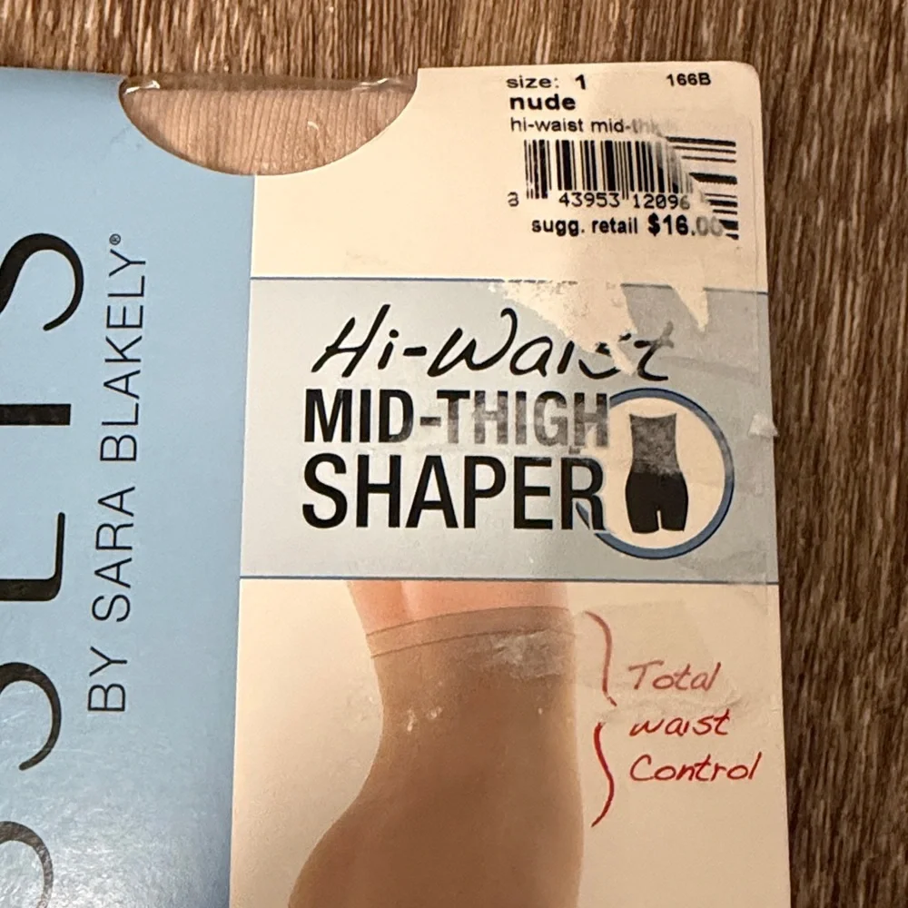 New Spanx Assets High Waist Mid Thigh Shaper Sz 1‎ 95-125 lbs Nude